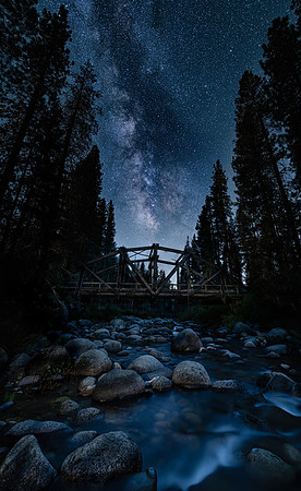 Historic Dinkey Creek Bridge Milky Way