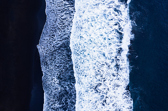 black sand beach