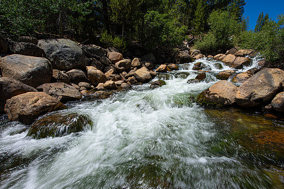 River below Edison: Falls rough