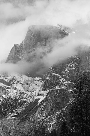 half dome clouds bw vert_print