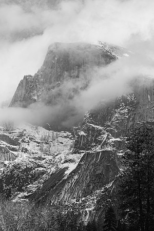 half dome clouds bw vert_print